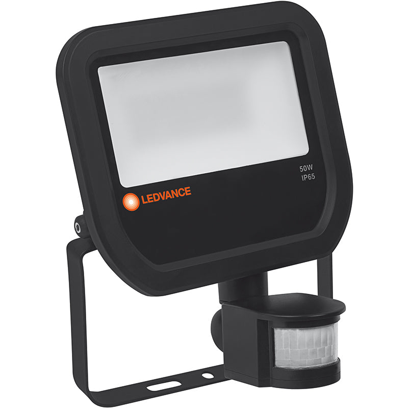 LEDVANCE 50W Integrated LED Floodlight with PIR Black - Cool White - F5040BS 143593-461031 - Return Unit, Image 1 of 5