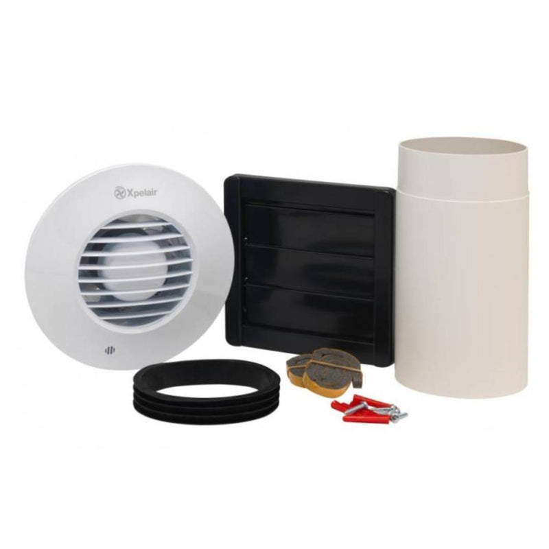 Xpelair DX100R Standard Round Extractor Fan with Wall Kit - 93005AW, Image 1 of 5