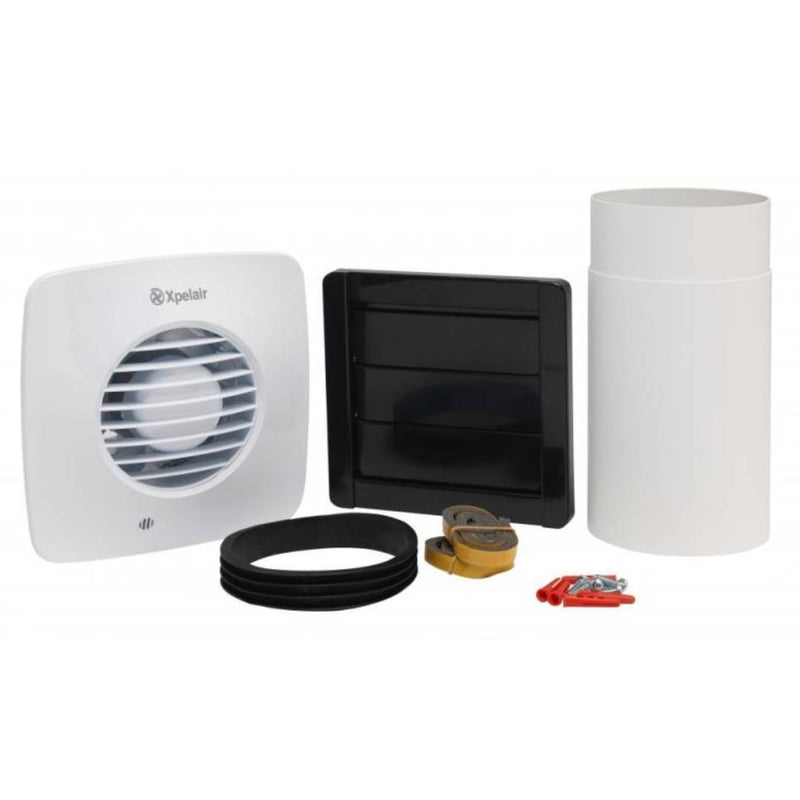 Xpelair DX100HTS Square Humidistat Timer Extractor Fan with Wall Kit - 93028AW, Image 1 of 6