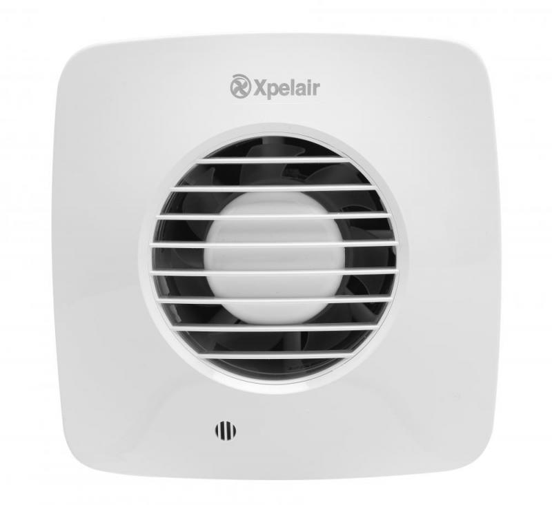 Xpelair 93020AW Simply Silent DX100BHTPS Humidistat Pullcord Square Extractor Fan, Image 1 of 4