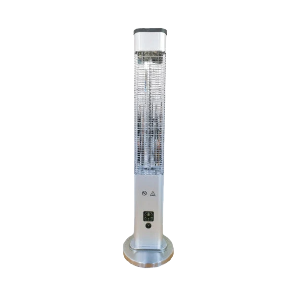 Devola Platinum 1.2kW Floor Standing Patio Heater with Remote Control IP65 Silver - DVPH12PFSSL, Image 1 of 1