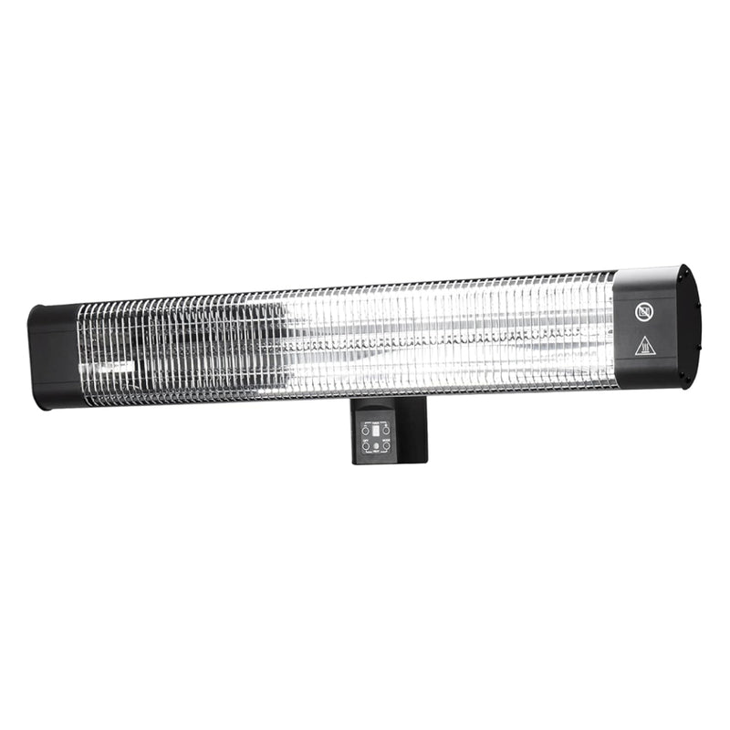 Devola Platinum 2.4kW Wall Mounted Patio Heater with Remote Control IP65 - Black - DVPH24PWMB, Image 2 of 4