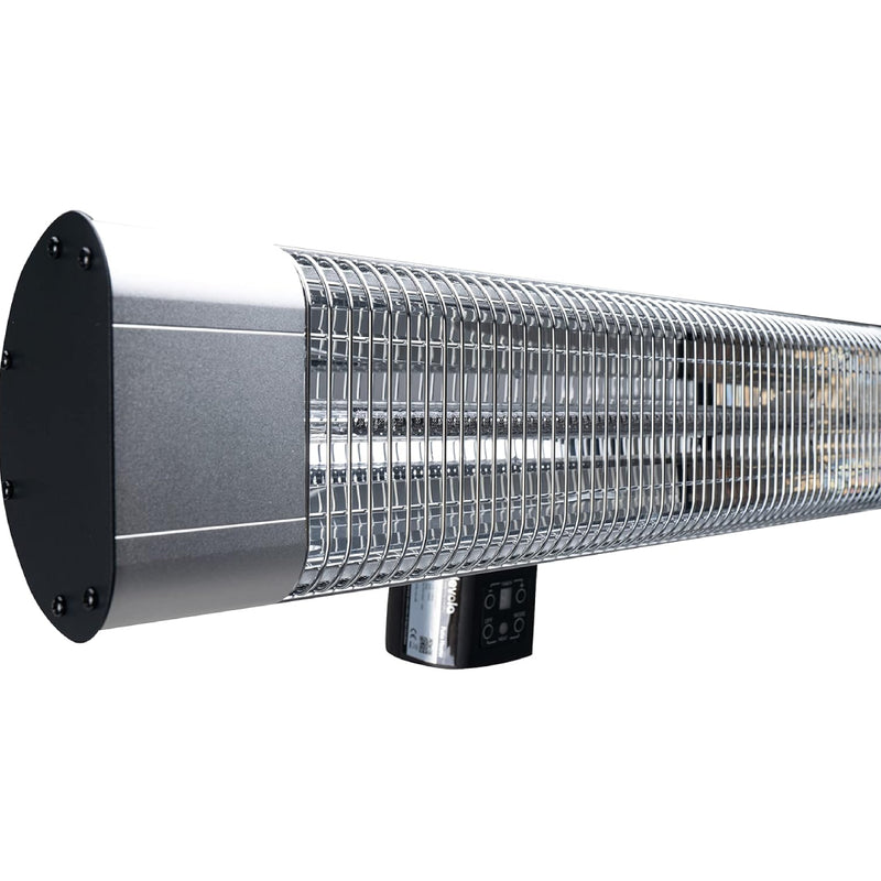 Devola Platinum 2.4kW Wall Mounted Patio Heater with Remote Control IP65 - Silver - DVPH24PWMSL, Image 2 of 3