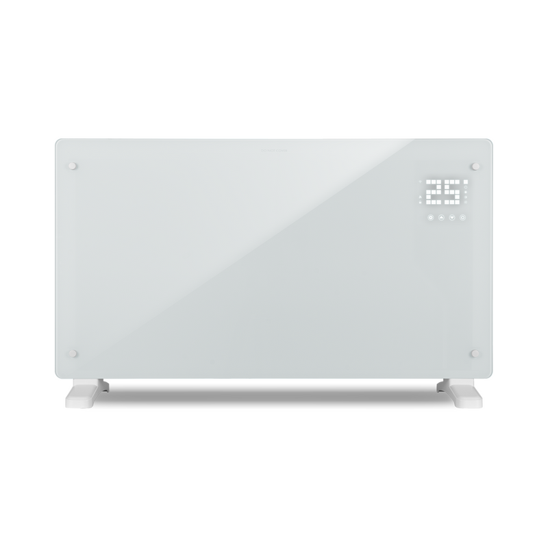 Devola Designer 2.5kW Smart Glass Panel Heater with Timer White -  DVPW2500WH, Image 1 of 9