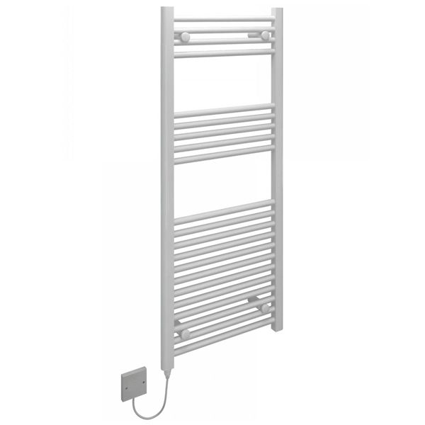 Kudox 400W Straight Electric Towel Rail 500x1200mm, White - KTR400STR5X12W - 349140, Image 1 of 1