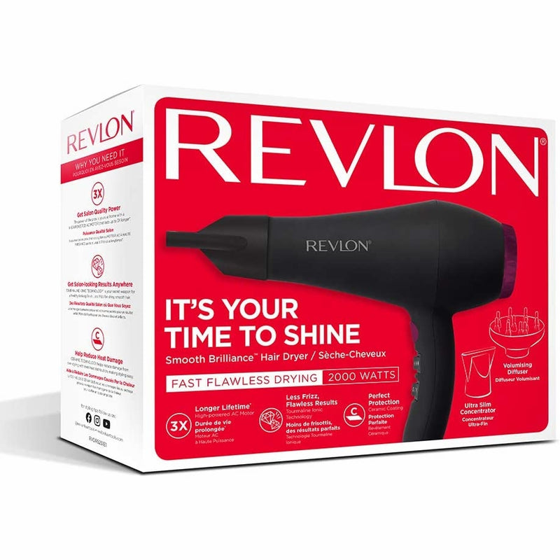 Revlon Perfect Heat 2000W Smooth Brilliance AC Motor Hair Dryer - Black RVDR5251, Image 2 of 7