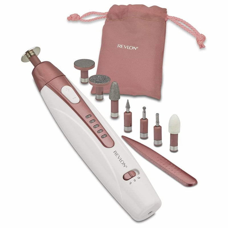 Revlon Travel Chic Manicure Set with 9 Attachments & Carry Case Pink - RVSP3527UK2, Image 1 of 7