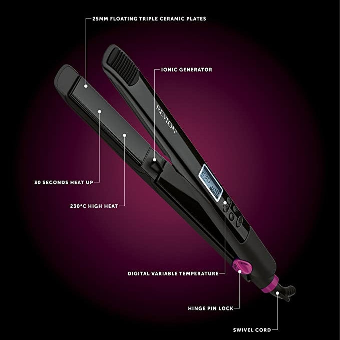 Revlon Perfect Straight 230 Digital Styler Hair Straighteners - Black RVST2165UK, Image 4 of 6