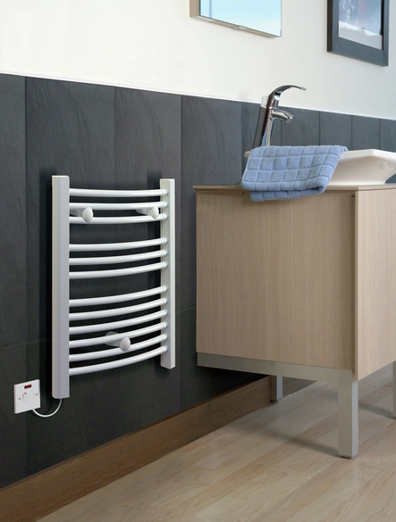 Dimplex 175W Curvered Towel Rail, White - TDTR175W, Image 2 of 2