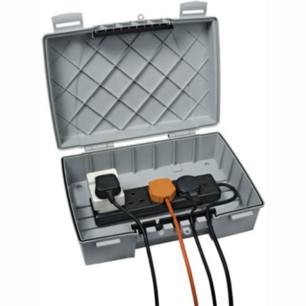 Timeguard Multi Box (IP55) With Hinged Lid And 4 Gang Socket Strip - TPS401, Image 1 of 1