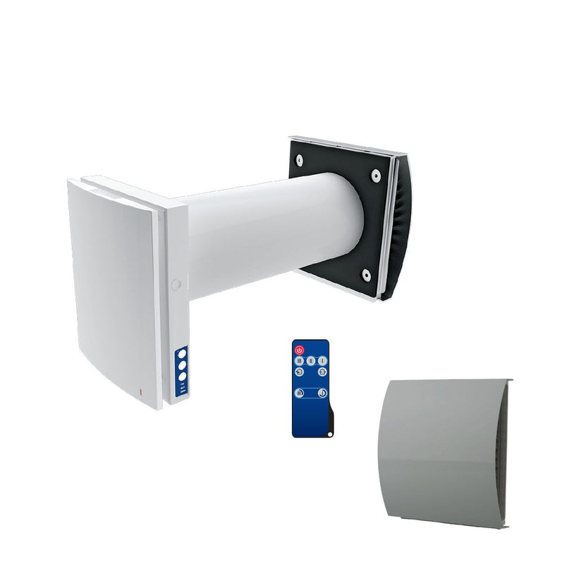 Blauberg Decentralised Single Room Heat Recovery Unit - WiFi - Grey Cowl - VENTO-DUO-AIR-GRY, Image 1 of 1