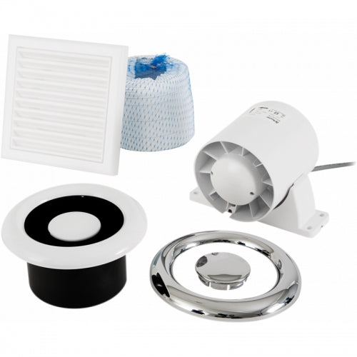 Xpelair Airline 100mm Inline Extract Fan Kit - AL100 - 93288AW, Image 1 of 1