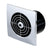 Manrose 100mm Low Profile Square Timer Fan, Chrome - LP100STC